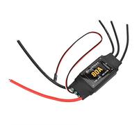 Tnfeeon Programmazione Remota Ad Alta Tensione ESC Senza Spazzole da 80 A per Elicotteri Aerei RC LiPo 2-6S Garantisce Prestazioni Potenti con Corrente Continua da 80 A per un Volo Affidabile Facile