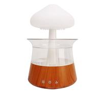 Tnfeeon Rain Humidifier Night Light Mushroom Diffuser per Un'atmosfera Rilassante, Umidificatore a Pioggia con Alimentazione USB per la Scrivania Al Capezzale con 7 Colori Mutevoli (Venatura del