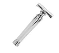 Tnfeeon Rasoio Manuale Vintage di Sicurezza in Lega di Alluminio e Zinco con Impugnatura Ergonomica Presa Comoda, Design con Lama Sostituibile, Struttura Lavabile in Acqua, Ideale per Uomini, (3)