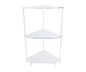 Tnfeeon Ripiani Angolari, Tavolino Angolare in Acrilico a 3 Livelli con Design Ad Acqua per il Bagno del Soggiorno di Piccole Dimensioni