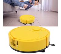 Tnfeeon Robot Aspirapolvere Materiale ABS Cavo di Alimentazione Mop Ricarica USB Multifunzionale Mini Robot Spazzante Intelligente per Moquette in Piastrelle per Pavimenti in Legno (Giallo)