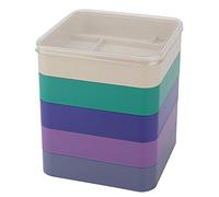 Tnfeeon Scatola Porta Viti per Orologi in Plastica di Alta qualità, Organizer a 5 Strati Resistente Agli Urti per Artigianato e Perline, Ideale per Laboratori e Studenti (Rettangolo)