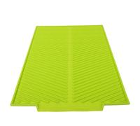 Tnfeeon Scolapiatti in Silicone, Tappetino Asciugapiatti Pieghevole con Resistenza Al Calore, Design Atossico, 17,3x13 Pollici per Lavello da e Utilizzo su Piano di Lavoro (GREEN)