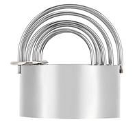 Tnfeeon Set di 5 Tagliapasta Rotondi per Pasta per Biscotti in Acciaio Inossidabile con Comoda Impugnatura Ergonomica Ad da 1,6 a 3,1 Pollici per Biscotti, Pasticceria e Pizza