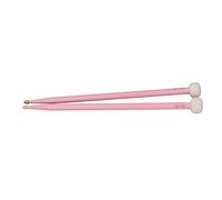 Tnfeeon Set di Bacchette per Batteria, Materiale in Acero, Accessorio per Bacchette per Batteria con Testa in Feltro per Spettacoli, Strumento per Portatile per Musicisti Ed Appassionati (PINK)