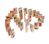 Tnfeeon Set di Blocchi Domino, Blocchi Puzzle Educativi con Animali Che Promuovono le capacità di Risoluzione dei Problemi Costruzione in Legno per Giovani Studenti Gioco Notturno Divertente per la