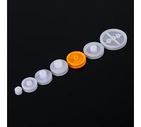 Tnfeeon Set di Pulegge in Plastica da 7 Pezzi, Componenti Versatili del Modello Fai-da-Te con Sette Dimensioni per Alberi da 0,079 Pollici per Progetti di Aerei Robot per Auto Gli Appassionati