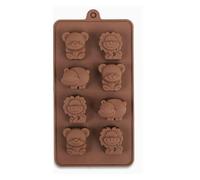 Tnfeeon Set di Stampi per Cioccolato in Silicone, 4 Pezzi Vassoio per Stampi per Caramelle per Uso Alimentare, Cottura Flessibile Antiaderente per Cubetti di Ghiaccio Al Cioccolato Pastelli a