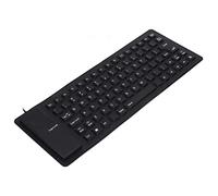 Tnfeeon Silicone Keyboard Roller - Leggero Leggero Morbido Portatile Semplicemente Semplicemente per il Computer, per gli Studenti Scrittori (BLACK)