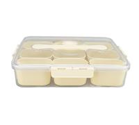 Tnfeeon Snackle Box di Materiali Sicuri Servizio Diviso Servizio 9 Compartimenti Contenitore Charcutère per in una Favola Végétarian Clear per la Conservazione degli Alimenti in Plastica