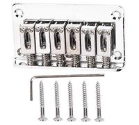 Tnfeeon Sostituzione Ponte per Chitarra, Struttura in Metallo, Parte Standard da 78 Mm per Chitarre Elettriche per Bambini, Accessorio di Aggiornamento Essenziale (SILVER)