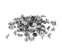 Tnfeeon Spilla Vuota in Metallo Base Piatta Rotonda 15mm 20mm con Schienali di Sicurezza 100 Pezzi per Creazione di Badge Fai da Te Artigianato di Gioielli e Decorazione di Corpetti (Piastra