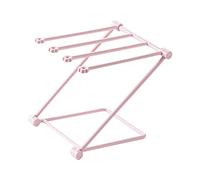 Tnfeeon Stendino per Strofinacci da Appoggio Portasciugamani Pieghevole in Plastica con 4 Bracci Ventilazione Drenaggio Porta Strofinacci Verticale per Bancone del Bagno della (rosa chiaro)