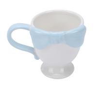 Tnfeeon Tazza da caffè con Fiocco da 300 Ml, Simpatica Tazza in Porcellana con Design a Papillon 3D, Bicchieri Perfetti per tè e Latte per Donne e Amici (BLUE)