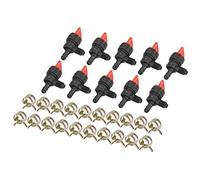 Tnfeeon Valvola di Intercettazione Carburante da 10 Pezzi per Tosaerba Design a 90 Gradi con Morsetto Che Garantisce una Gestione Precisa del Carburante Compatibile con Tubi del da 1/4 Pollici