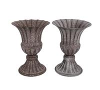 Tnfeeon Vaso Cimiteriale in Ferro per Tomba, Vaso da Fiori in Urna