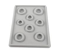 Tnfeeon Vassoio con Design per Perline, Pannello per Perline Scanalato per Infilare con Precisione Gioielli con Scala di Misurazione Superficie in Tessuto Floccato in Polietilene Leggero 10,2 X 13,8