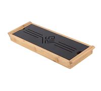 Tnfeeon Vassoio da tè Tradizionale Cinese Vassoio da Portata in bambù con Serbatoio d'acqua Superficie Liscia in bambù Naturale Drenaggio Funzionale Previene le Fuoriuscite Facile Manutenzione Area