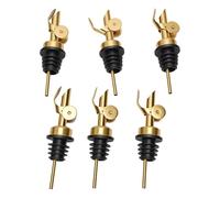 Tnfeeon Versatori per Bottiglie per Alcol, Versatori per Vino Versatore per Bottiglie di Vino in Acciaio Design Versatile per Liquori Aceto Oli Sciroppo Liquore per Alcol, 6 Pezzi Versatore in Acciaio