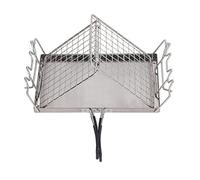Tnfeeon Vittima da Campeggio -Toaster in Acciaio Pieghevole Inossidabile Tostapane Esterno per Esterni per Picnic 7,9 X 5,3 Pollici e 10,0 X 5,9 Pollici