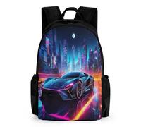 TNFHSOFT Auto sportive Zaino Per Bambini Ragazze Ragazzi, Zaino, Zainetto, Scuola Elementare, Perfetto Per Tornare A Scuola O Educazione Fisica, Regali E Viaggi 17 Pollici