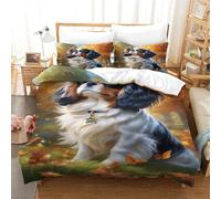 TNFHSOFT Cavalier King Charles Copripiumino 3D Stampato Per Camera Da Letto Microfibra Morbida - Set Completo Con Federe Cuscino - Ideale Per Adulti King（220x240cm）