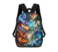 TNFHSOFT Drago Zaino Per Bambini,Zaini Bambini Asilo,Dinosauro Ragazzi Borsa Per La Scuola Per Ragazze,Zaino Per Bambino,Zaino Da Viaggio Alla Moda 17inch