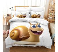 TNFHSOFT Il ritmo della lumaca Set Di Biancheria Da Letto Copripiumino Per Ragazzi Copripiumino Per Cameretta Per Ragazzi,Copripiumino In Morbida Microfibra Camera Da Letto 3 Pezzi Double（200x200cm）