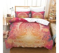 TNFHSOFT Mandala Bedding Set Copripiumino 3D Stampato Design Unico Per Bambini - Morbida Microfibra King（220x240cm）