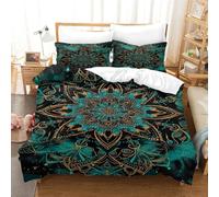 TNFHSOFT Mandala Bedding Set Copripiumino 3D Stampato Design Unico Per Bambini - Morbida Microfibra - King（220x240cm）