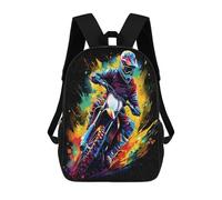 TNFHSOFT Motocross bicicletta Zaino Per Bambini Ragazze Ragazzi, Zaino, Zainetto, Scuola Elementare, Perfetto Per Tornare A Scuola O Educazione Fisica, Regali E Viaggi 17 Pollici