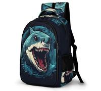 TNFHSOFT Zaino Scuola Per Bambini Stampato in 3D Squalo Zaino Zaino Zaini Sportivi Per Ragazzi E Ragazze Zaino Alla Moda