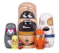 Tngan Bambole russe per nidificazione, 5 pezzi da 6 pollici di altezza, giocattoli per uova di Pasqua, bambole in legno impilabili fatte a mano per i più piccoli, compleanni o decorazioni