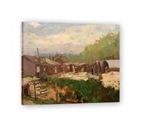 TNGHHSGA Campo Del Distaccamento Di Volontariato, Rouen Ritratto Realista E Scene Di Guerra Di John Lavery - Arte Irlandese Sulla Tela Per Decorazione Casa 80x96cm Incorniciato