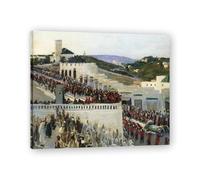 TNGHHSGA Corteo Funebre Ritratto Realista e Scene di Guerra di John Lavery - Arte Eterna Irlandese per Decorazione Casa 20x24cm Incorniciato