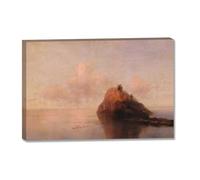 TNGHHSGA Dopo Il NaufragioIvan Aivazovsky Quadro Marina su Tela, Dipinto Classico del Mare50x75cm Incorniciato