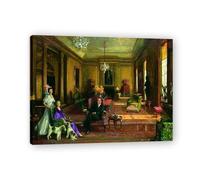 TNGHHSGA La Famiglia Di Lord Duveen Ritratto Realista E Scene Di Guerra Di John Lavery - Arte Irlandese Sulla Tela Per Decorazione Casa 30x39cm Incorniciato