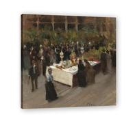 TNGHHSGA La Mostra Floreale Ritratto Realista E Scene Di Guerra Di John Lavery - Arte Irlandese Sulla Tela Per Decorazione Casa 70x70cm Incorniciato