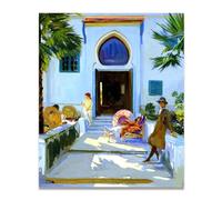 TNGHHSGA La Porta Del Mio Studio Ritratto Realista e Scene di Guerra di John Lavery - Arte Eterna Irlandese per Decorazione Casa 20x24cm Non Incorniciato