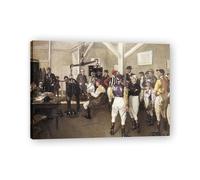 TNGHHSGA La Sala Di Pesatura, Hurst Park Ritratto Realista e Scene di Guerra di John Lavery - Arte Eterna Irlandese per Decorazione Casa 60x84cm Incorniciato