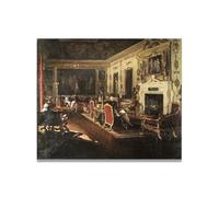 TNGHHSGA La Stanza Di Van Dyck Ritratto Realista e Scene di Guerra di John Lavery - Arte Eterna Irlandese per Decorazione Casa 60x72cm Non Incorniciato
