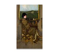 TNGHHSGA Signora Che Lo Fa In Diagonale Ritratto Realista E Scene Di Guerra Di John Lavery - Arte Irlandese Sulla Tela Per Decorazione Casa 50x90cm Non Incorniciato