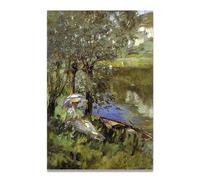 TNGHHSGA Sotto I Salici Ritratto Realista e Scene di Guerra di John Lavery - Arte Eterna Irlandese per Decorazione Casa 50x75cm Non Incorniciato
