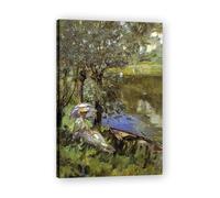 TNGHHSGA Sotto I Salici Ritratto Realista e Scene di Guerra di John Lavery - Arte Eterna Irlandese per Decorazione Casa 20x30cm Incorniciato