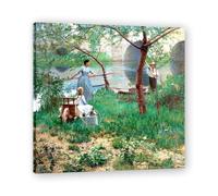TNGHHSGA Sotto Il Ciliegio Ritratto Realista e Scene di Guerra di John Lavery - Arte Irlandese Classica sulla Tela per Decorazione Casa 40x40cm Incorniciato