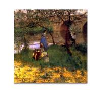 TNGHHSGA Una Chiacchierata Pomeridiana Ritratto Realista e Scene di Guerra di John Lavery - Arte Eterna Irlandese per Decorazione Casa 40x40cm Non Incorniciato