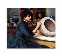 TNGHHSGA Una Donna Che Dipinge Un Vaso Ritratto Realista e Scene di Guerra di John Lavery - Arte Eterna Irlandese per Decorazione Casa 60x72cm Non Incorniciato