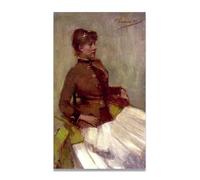 TNGHHSGA Una Ragazza Francese Ritratto Realista e Scene di Guerra di John Lavery - Arte Eterna Irlandese per Decorazione Casa 30x54cm Non Incorniciato