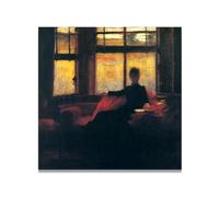 TNGHHSGA Una Sera D'Ottobre Ritratto Realista e Scene di Guerra di John Lavery - Arte Eterna Irlandese per Decorazione Casa 40x40cm Non Incorniciato
