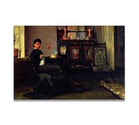 TNGHHSGA Una Signora Che Cuce In Un Salotto Ritratto Realista e Scene di Guerra di John Lavery - Arte Eterna Irlandese per Decorazione Casa 60x90cm Non Incorniciato